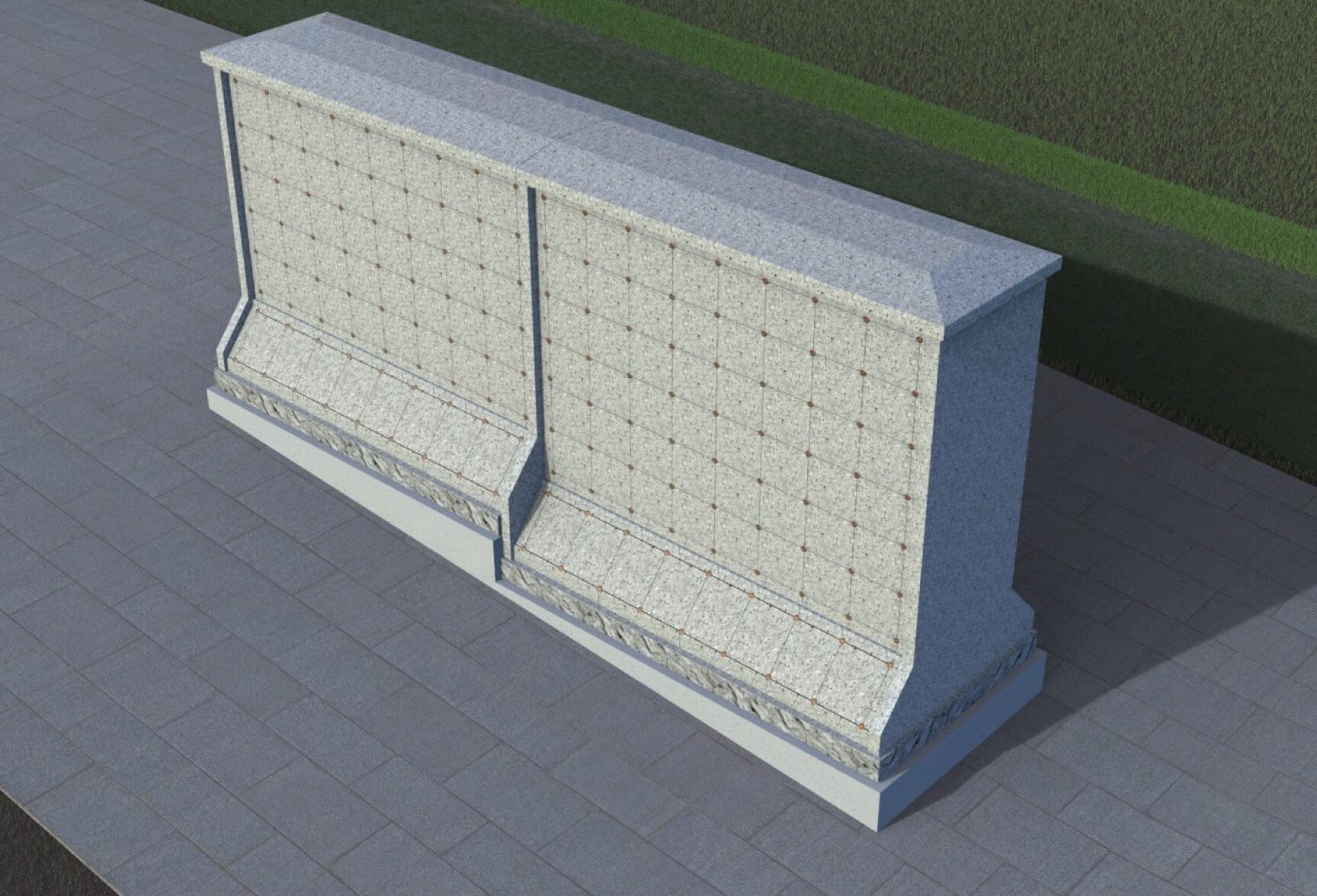 Rendering of future columbarium